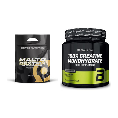 Masseaufbau-Set: Scitec Maltodextrin 2000g + BioTech Creatine – alle enthaltenen Artikel