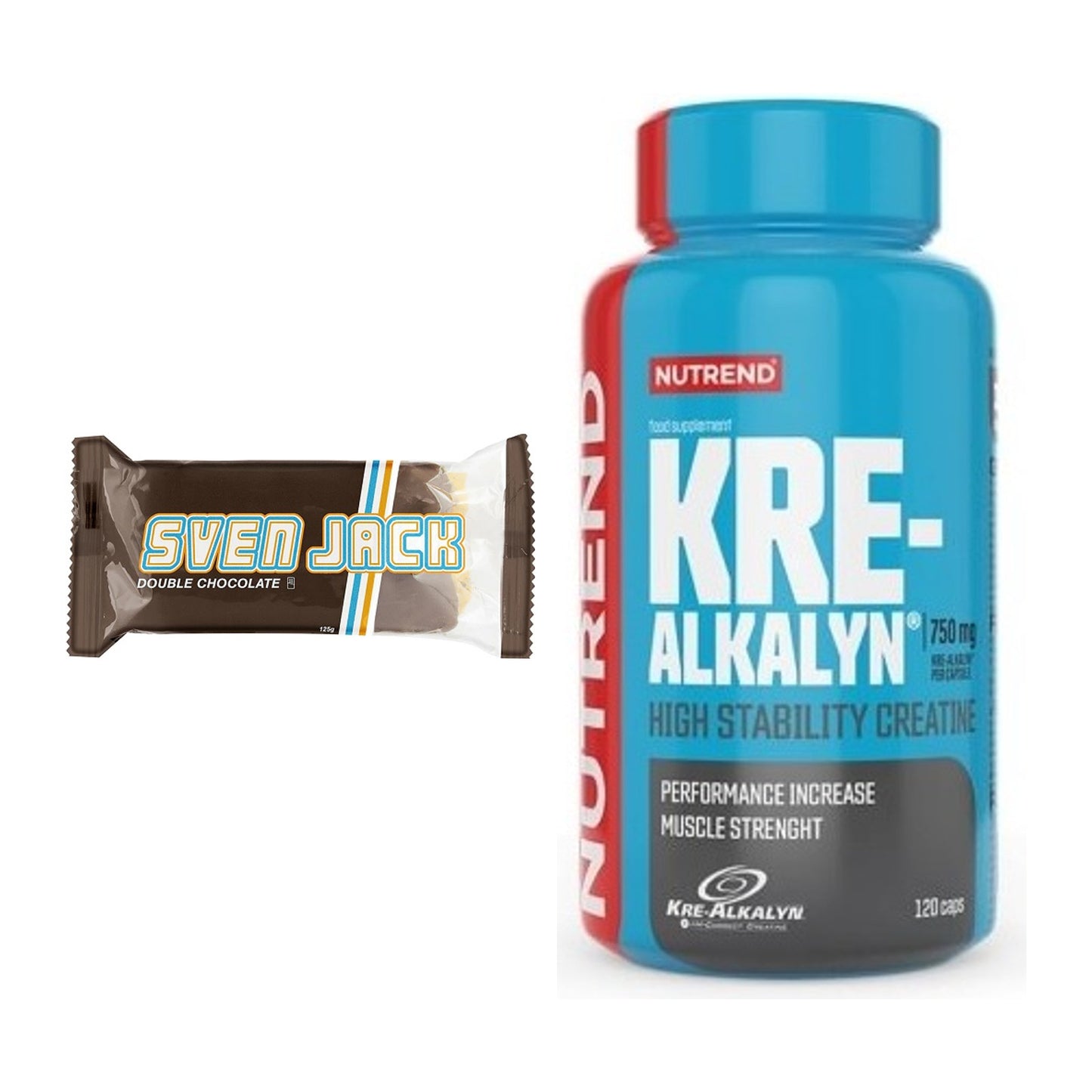 Masseaufbau-Set: Sven Jack (Energycake) + Nutrend Kre-Alkalyn – alle enthaltenen Artikel