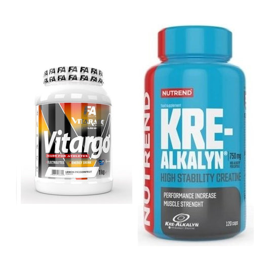 Masseaufbau-Set: FA Vitarade Vitargo + Nutrend Kre-Alkalyn – alle enthaltenen Artikel