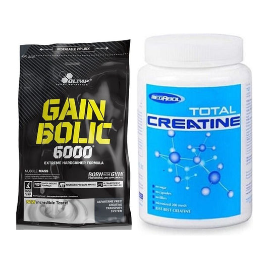 Masseaufbau-Set: Olimp Gain Bolic 6000 1kg + Megabol Total Creatine – alle enthaltenen Artikel
