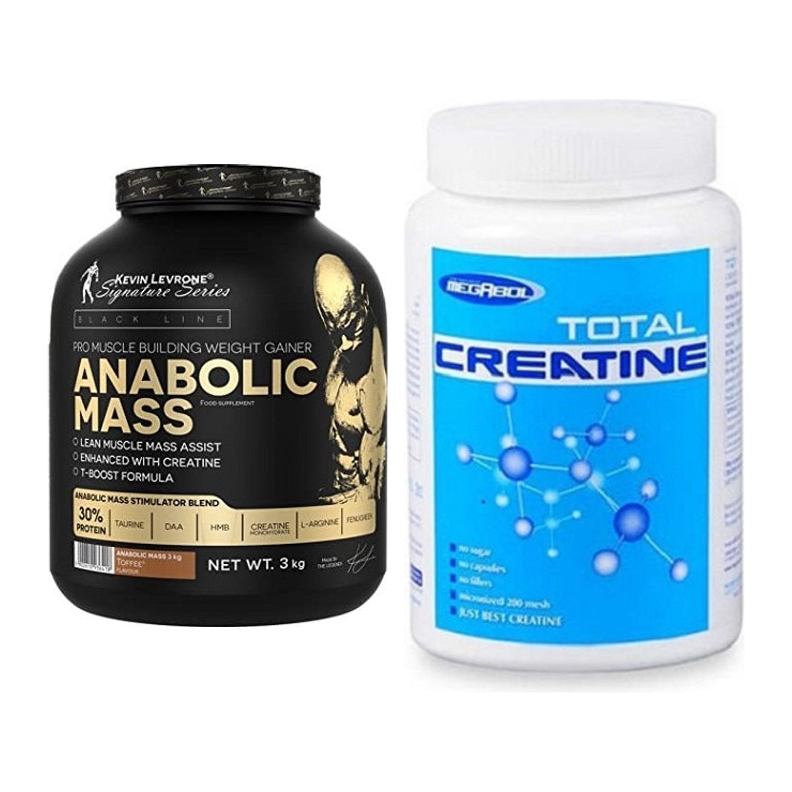 Masseaufbau-Set: Kevin Levrone Anabolic + Megabol Total Creatine – alle enthaltenen Artikel