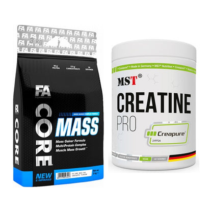 Masseaufbau-Set: FA Nutrition Core Mass + MST Creatin Pro CREAPURE – alle enthaltenen Artikel