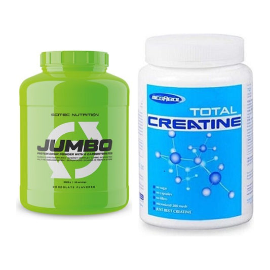 Masseaufbau-Set: Scitec Jumbo + Megabol Total Creatine – alle enthaltenen Artikel