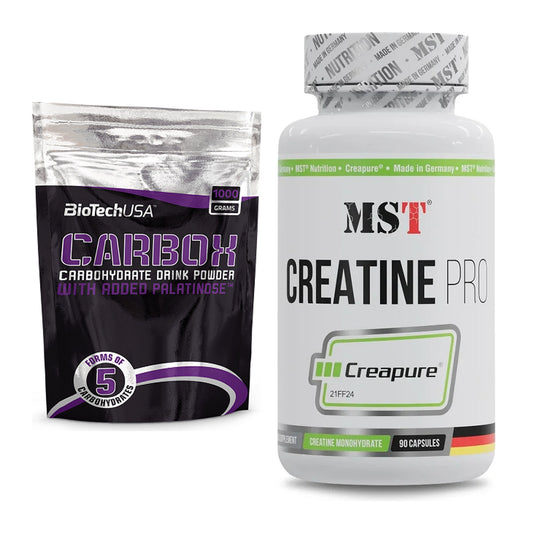 Masseaufbau-Set: BioTech CarboX + MST Creatine Pro CREAPURE – alle enthaltenen Artikel