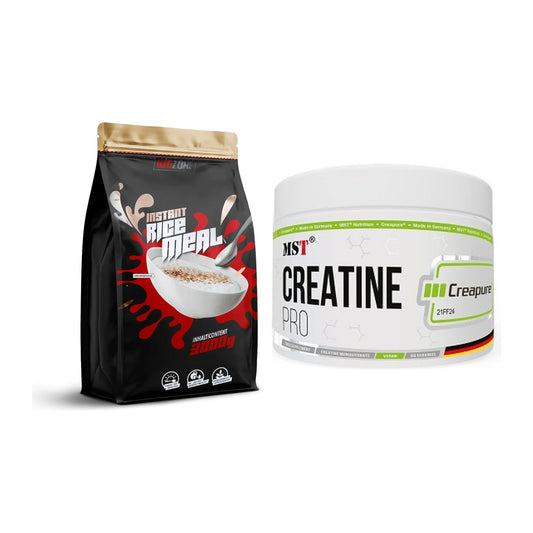 Masseaufbau-Set: Big Zone Rice Meal 3000g + MST Creatin Pro CREAPURE – alle enthaltenen Artikel