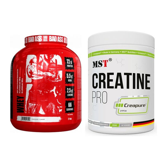 Masseaufbau-Set: BAD ASS Whey + MST Creatin Pro CREAPURE – alle enthaltenen Artikel