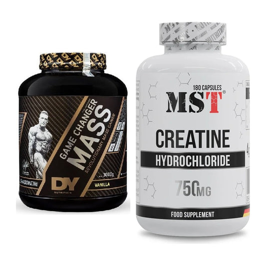 Masseaufbau-Set: DY Nutrition Game Changer Mass + MST Creatine HCL – alle enthaltenen Artikel