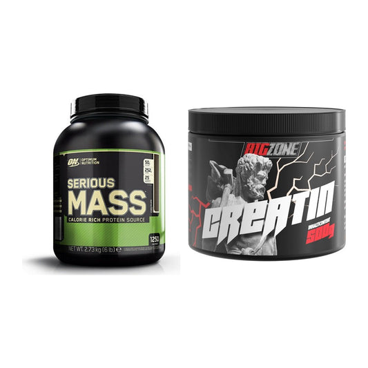 Masseaufbau-Set: Optimum Nutrition Serious Mass + Big Zone Creatin – alle enthaltenen Artikel
