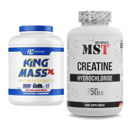 Masseaufbau-Set: Ronie Coleman RCSS King Mass XL + MST Creatine HCL – alle enthaltenen Artikel