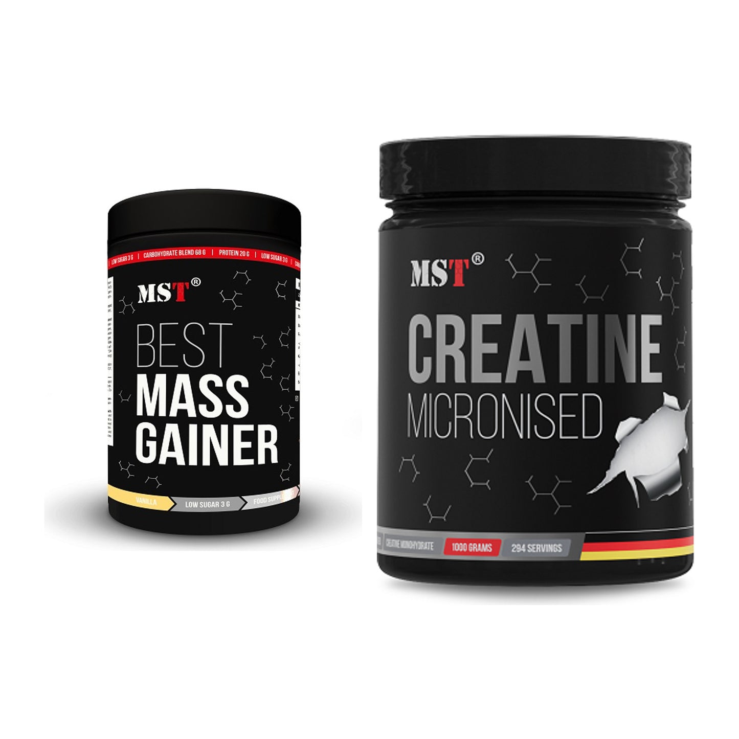 Masseaufbau-Set: MST Best Mass Gainer + MST Creatin Monohydrate – alle enthaltenen Artikel
