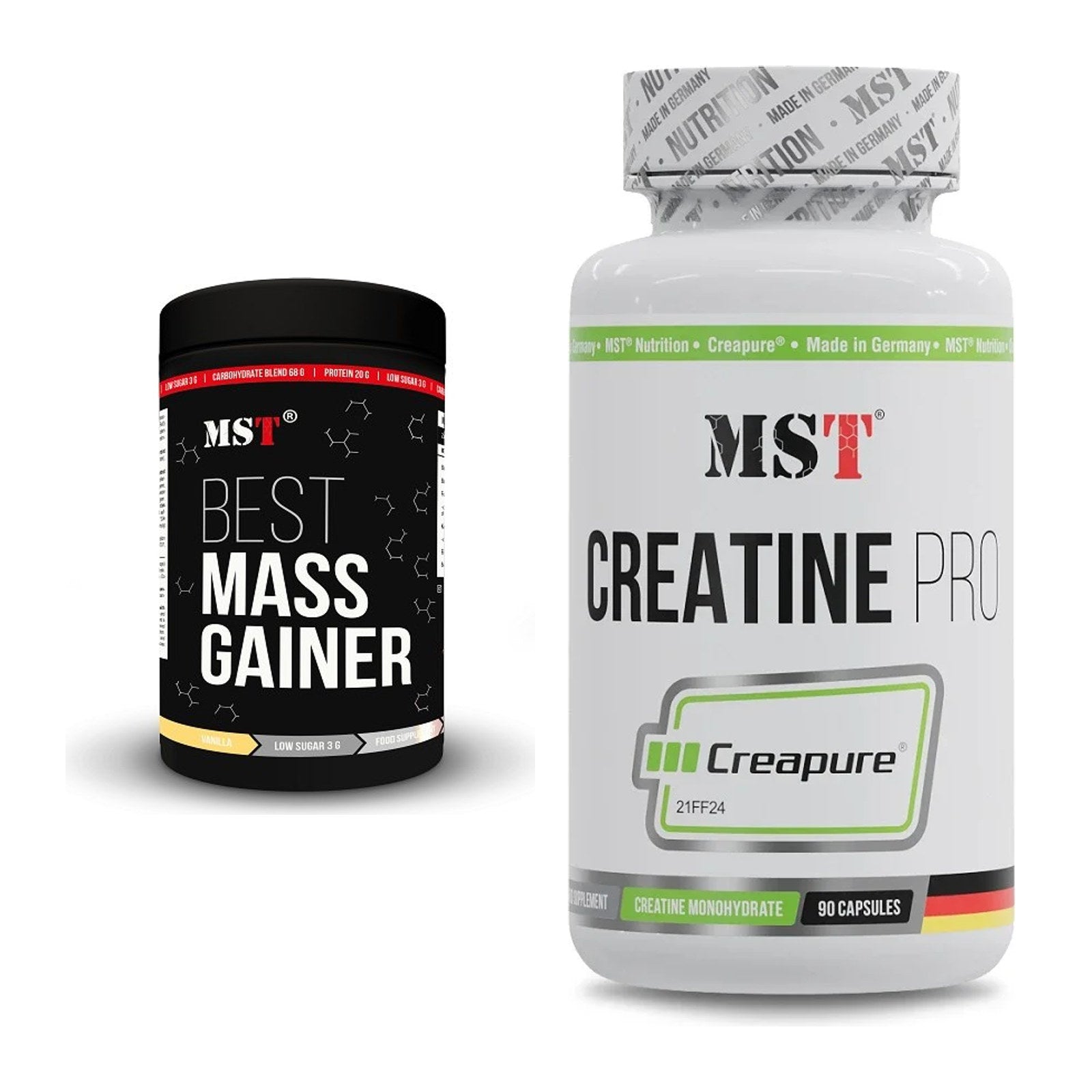 MST Masseaufbau-Set: Best Mass Gainer 1000g + Creatine Pro CREAPURE – alle enthaltenen Artikel