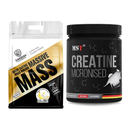 Masseaufbau-Set: Swedish Supplements + MST Creatin Monohydrate – alle enthaltenen Artikel
