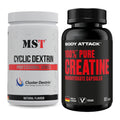 Masseaufbau-Set: MST Cluster Dextrin + Body Attack 100% Pure Creatine – alle enthaltenen Artikel