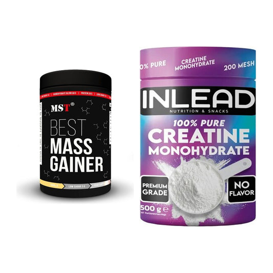 Masseaufbau-Set: MST Best Mass Gainer + INLEAD Creatine – alle enthaltenen Artikel