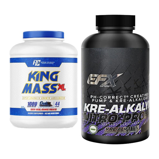 Masseaufbau-Set: Ronie Coleman RCSS King + EFX Kre-Alkalyn PRO 120 – alle enthaltenen Artikel
