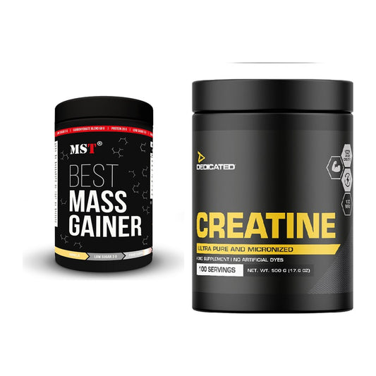 Masseaufbau-Set: MST Best Mass Gainer + Dedicated Creatine – alle enthaltenen Artikel