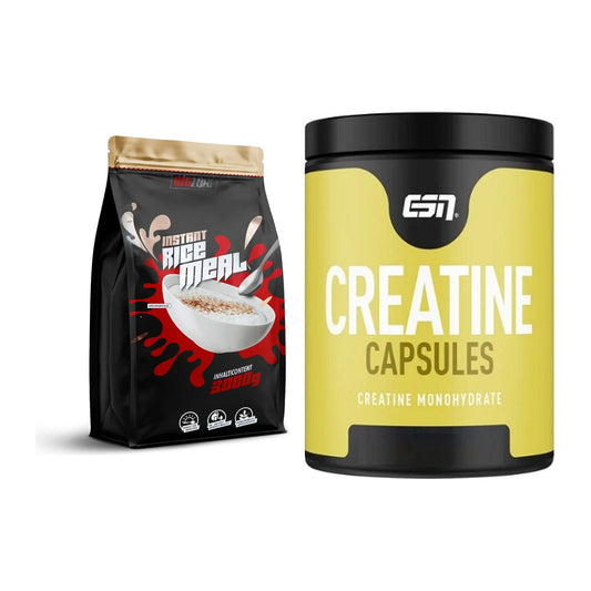 Masseaufbau-Set: Big Zone Rice Meal 3000g + ESN Ultrapure Creatine – alle enthaltenen Artikel