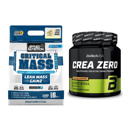Masseaufbau-Set: Applied Nutrition Critical Mass + BioTech Crea Zero – alle enthaltenen Artikel
