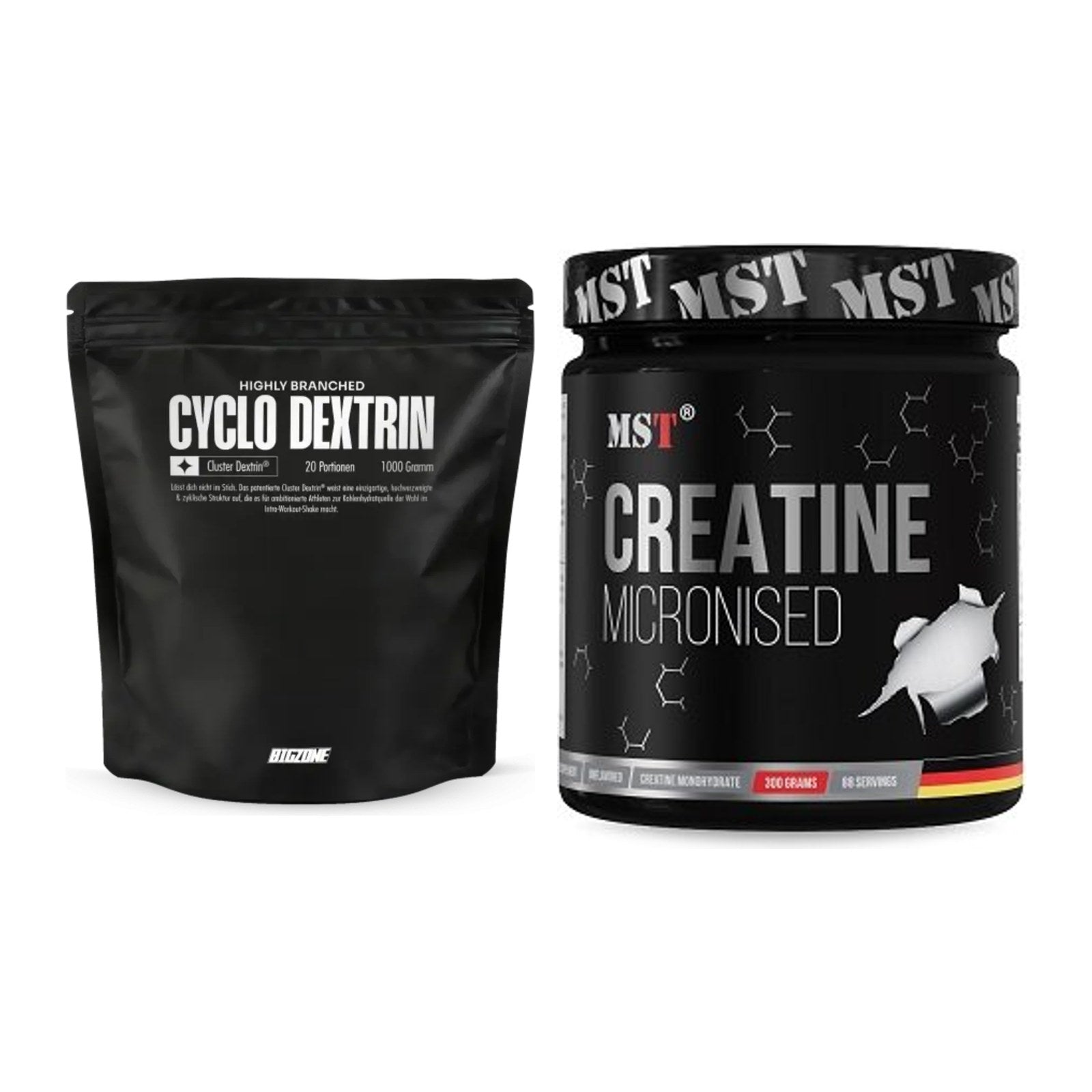 Masseaufbau-Set: Big Zone Cyclo Dextrin + MST Creatin Monohydrate – alle enthaltenen Artikel