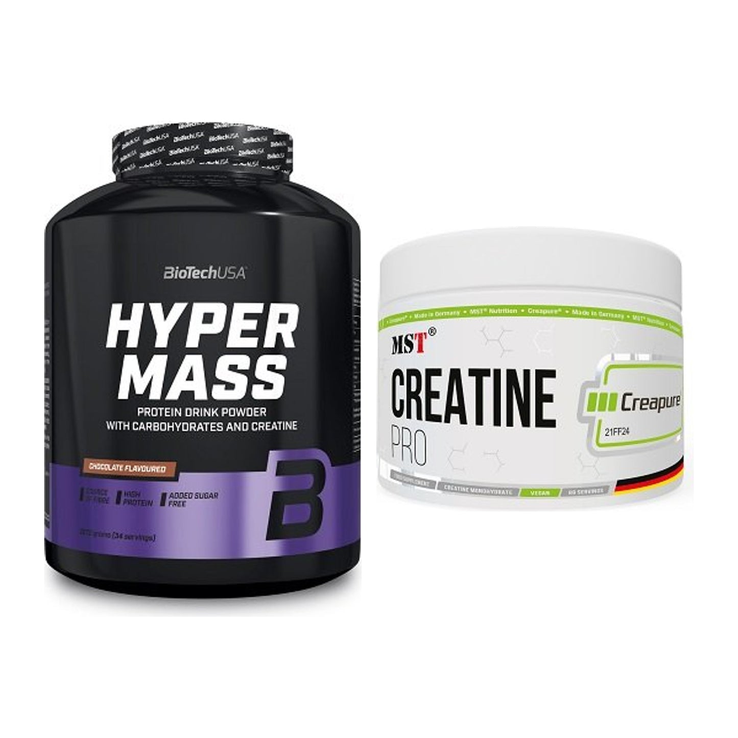 Masseaufbau-Set: BioTech Hyper Mass 2270g + MST Creatin Pro CREAPURE – alle enthaltenen Artikel