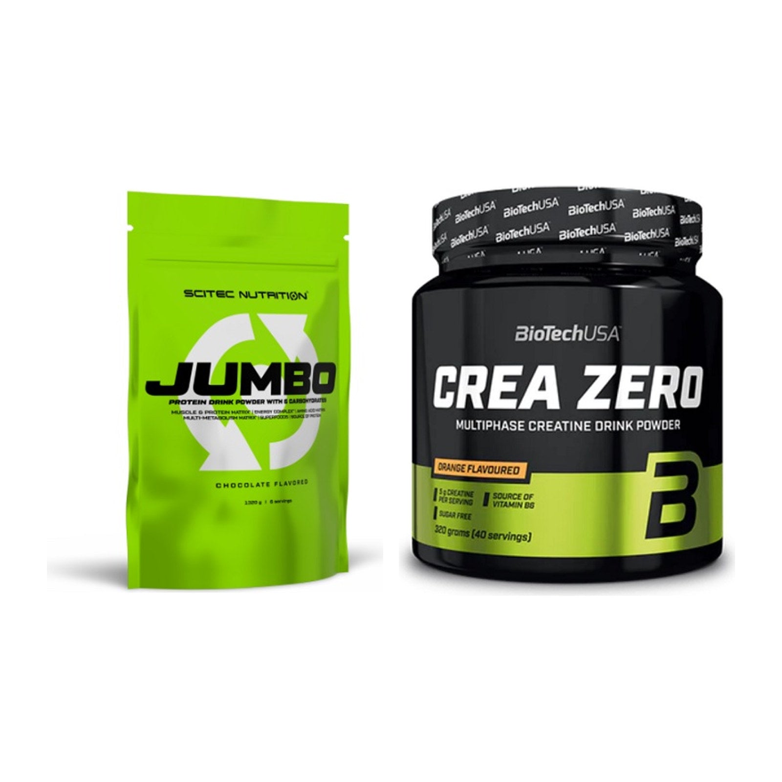 Masseaufbau-Set: Scitec Jumbo + BioTech Crea Zero – alle enthaltenen Artikel