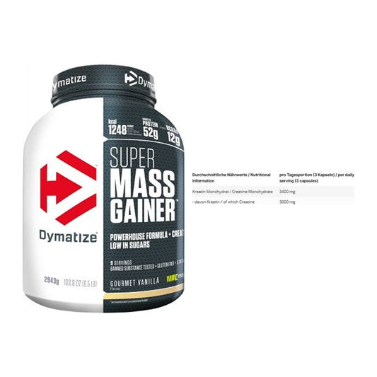 Masseaufbau-Set: Dymatize Super Mass + INLEAD Creatine – alle enthaltenen Artikel