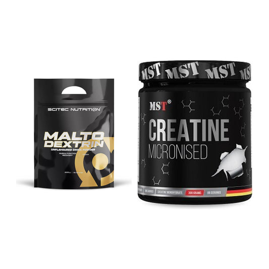 Masseaufbau-Set: Scitec Maltodextrin 2000g + MST Creatin Monohydrate – alle enthaltenen Artikel