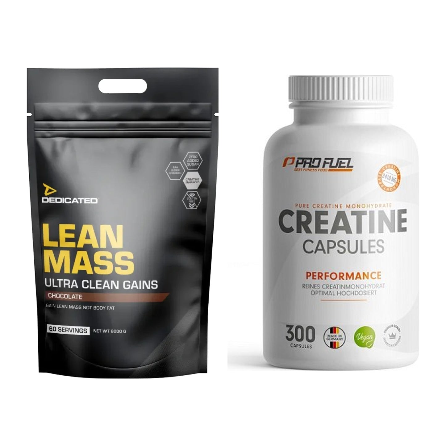 Masseaufbau-Set: Dedicated Lean Mass + ProFuel Creatine – alle enthaltenen Artikel