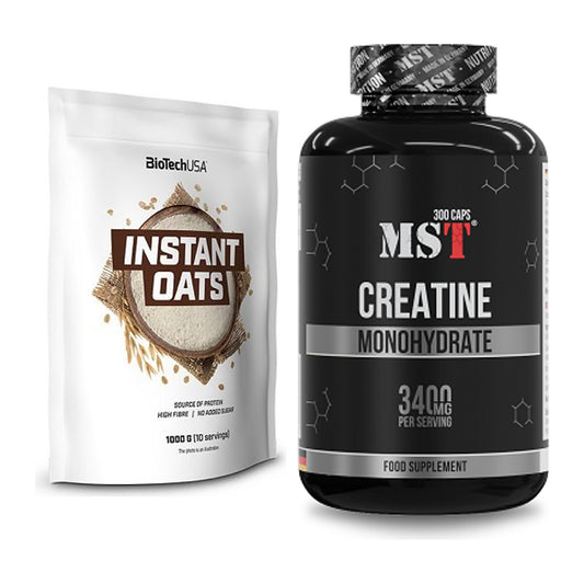 Masseaufbau-Set: BioTech Instant Oats + MST Creatine Monohydrate – alle enthaltenen Artikel