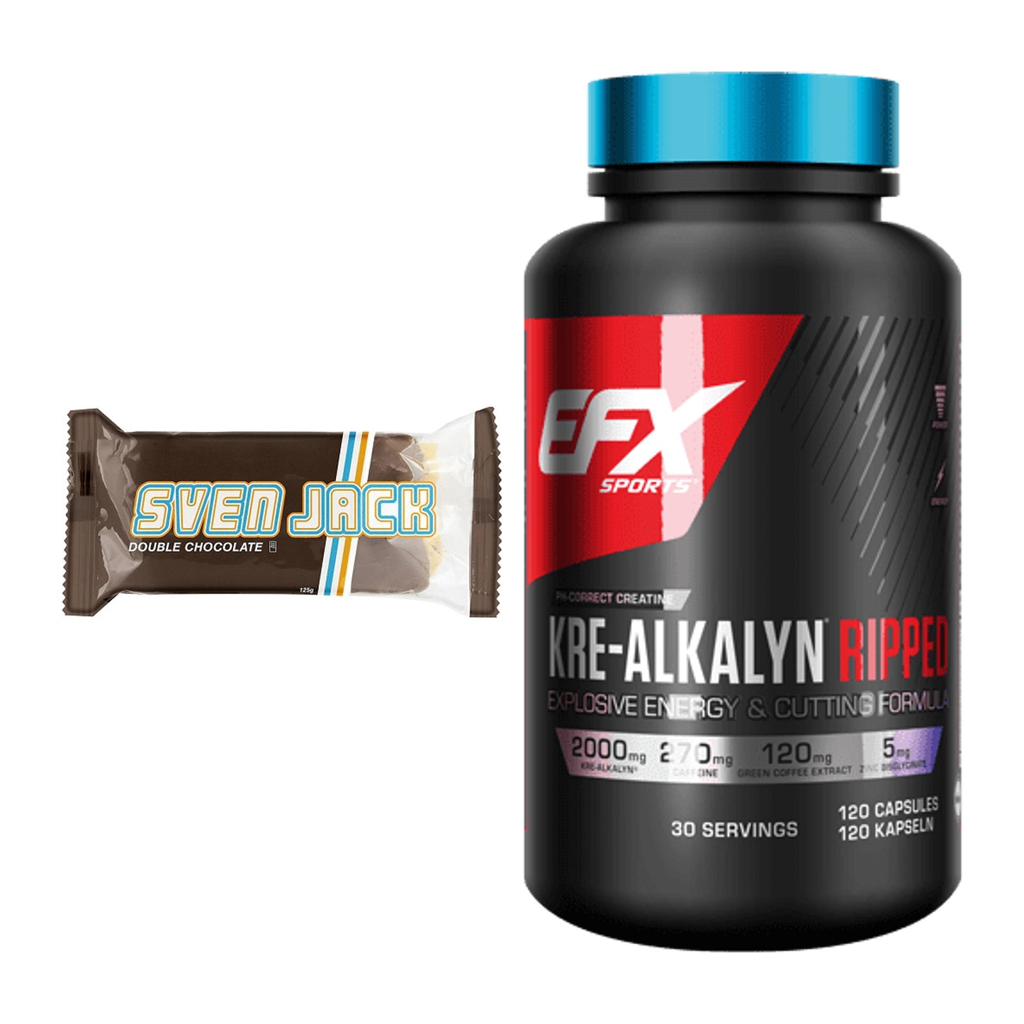 Masseaufbau-Set: Sven Jack (Energycake) + EFX Kre-Alkalyn Ripped – alle enthaltenen Artikel