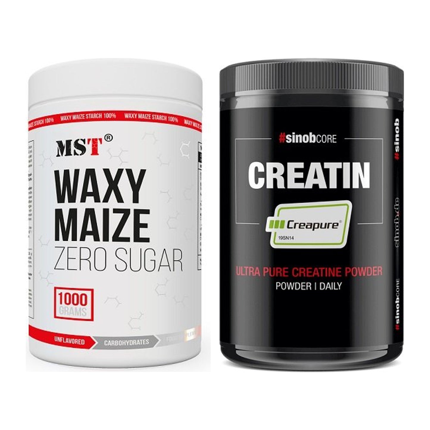 Masseaufbau-Set: MST WAXY MAIZE + Sinob Creatin CREAPURE – alle enthaltenen Artikel