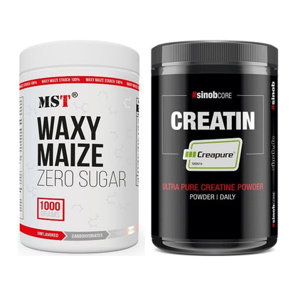 Masseaufbau-Set: MST WAXY MAIZE + Sinob Creatin CREAPURE – alle enthaltenen Artikel