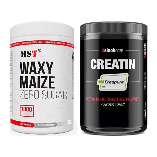 Masseaufbau-Set: MST WAXY MAIZE + Sinob Creatin CREAPURE – alle enthaltenen Artikel