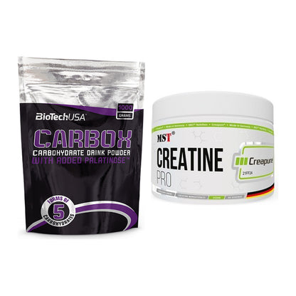 Masseaufbau-Set: BioTech CarboX + MST Creatin Pro CREAPURE – alle enthaltenen Artikel