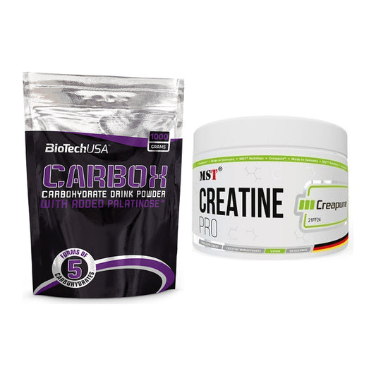 Masseaufbau-Set: BioTech CarboX + MST Creatin Pro CREAPURE – alle enthaltenen Artikel