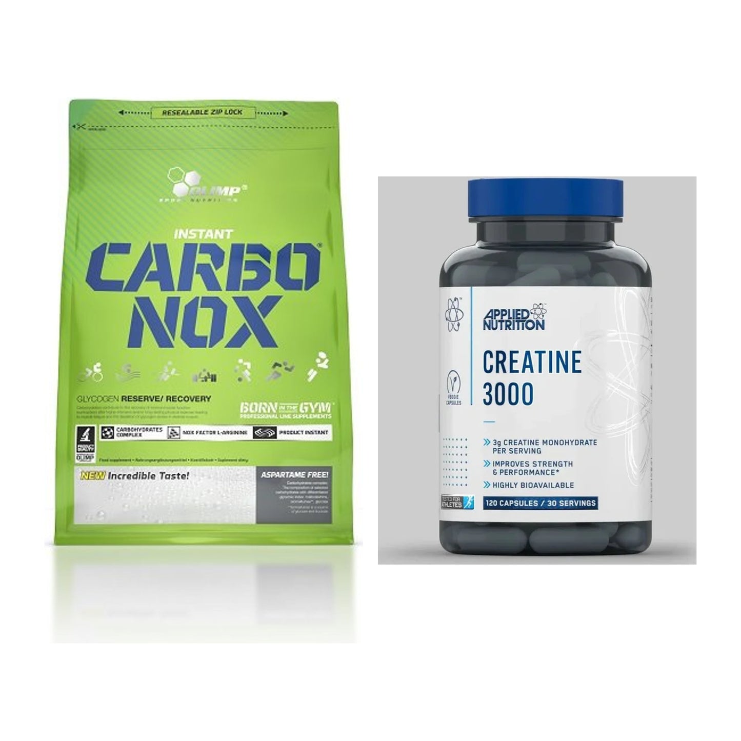 Masseaufbau-Set: Olimp Carbo Nox 1kg + Applied Nutrition – alle enthaltenen Artikel