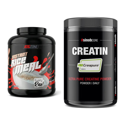 Masseaufbau-Set: Big Zone Rice Meal 3000g + Sinob Creatin CREAPURE – alle enthaltenen Artikel