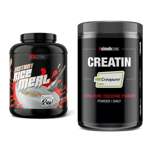 Masseaufbau-Set: Big Zone Rice Meal 3000g + Sinob Creatin CREAPURE – alle enthaltenen Artikel