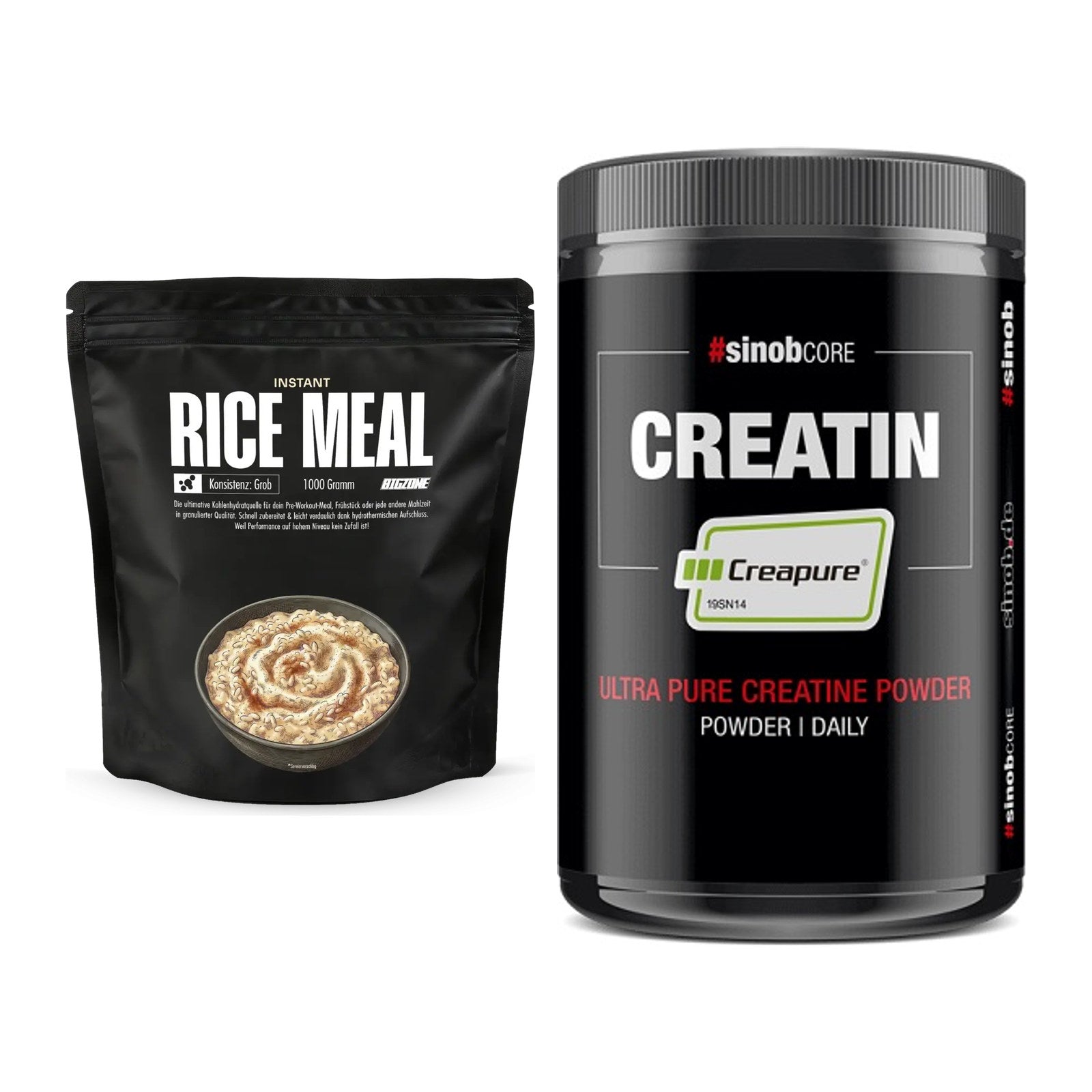 Masseaufbau-Set: Big Zone Instant Rice + Sinob Creatin CREAPURE – alle enthaltenen Artikel