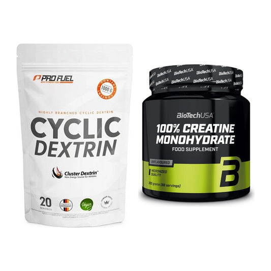 Masseaufbau-Set: ProFuel Cyclic Dextrin + BioTech Creatine – alle enthaltenen Artikel