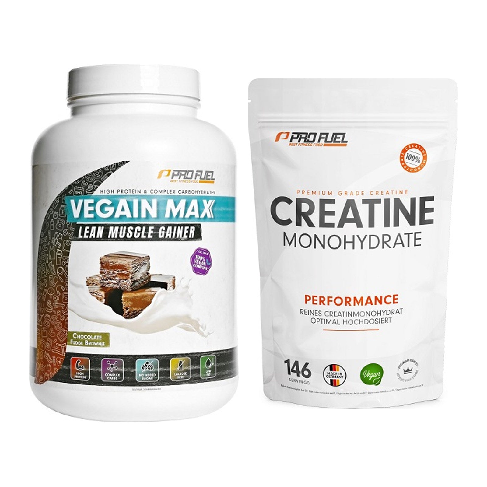 Masseaufbau-Set: ProFuel VEGAIN MAX Gainer + ProFuel Creatine – alle enthaltenen Artikel