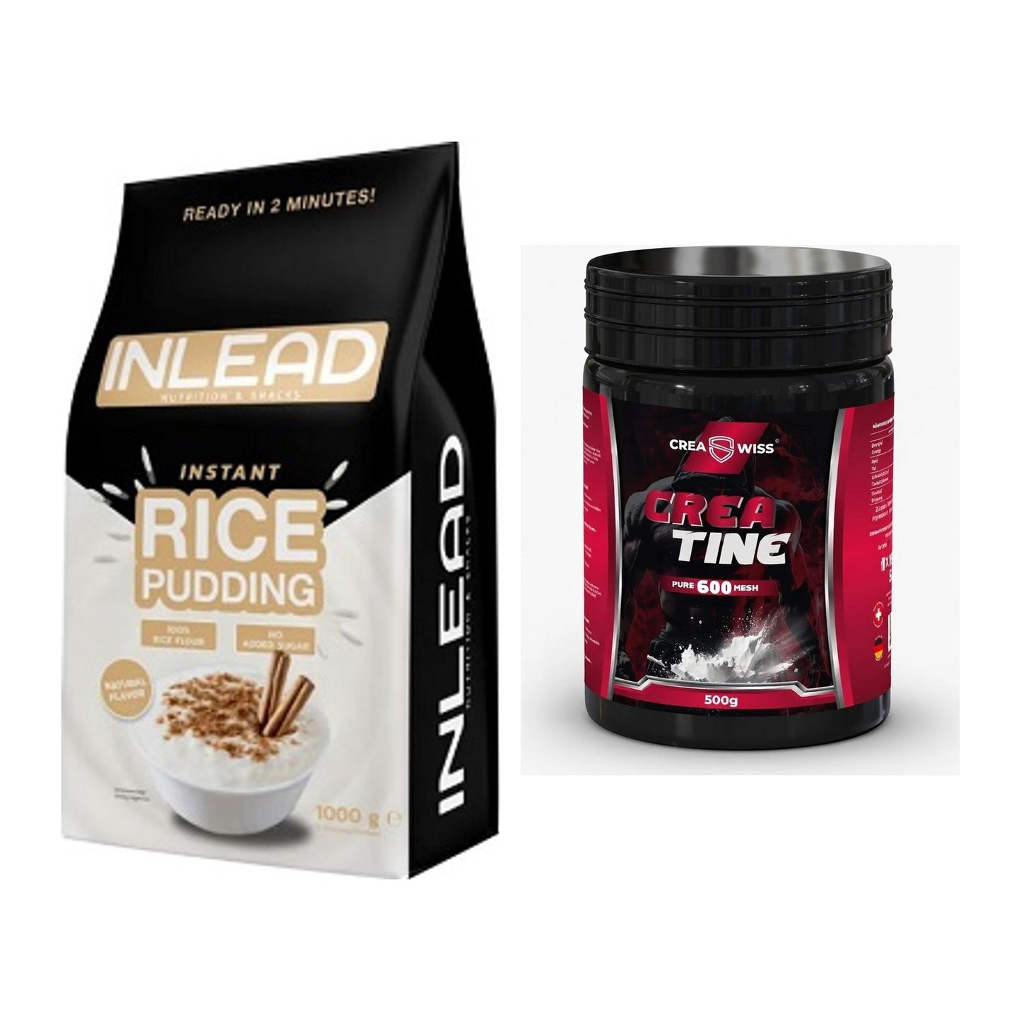 Masseaufbau-Set: INLEAD Instant Rice + CREASWISS Creatine 600 – alle enthaltenen Artikel