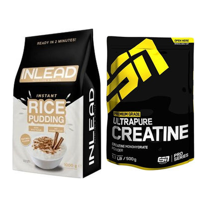 Masseaufbau-Set: INLEAD Instant Rice + ESN Ultrapure Creatine – alle enthaltenen Artikel