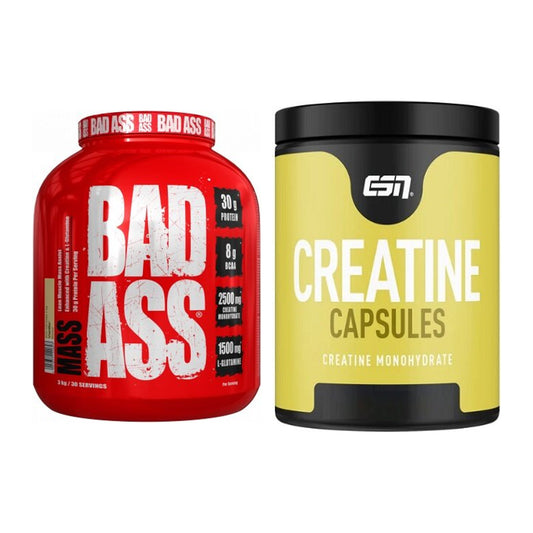 Masseaufbau-Set: BAD ASS MASS + ESN Ultrapure Creatine – alle enthaltenen Artikel