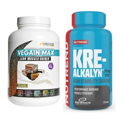 Masseaufbau-Set: ProFuel VEGAIN MAX Gainer + Nutrend Kre-Alkalyn – alle enthaltenen Artikel