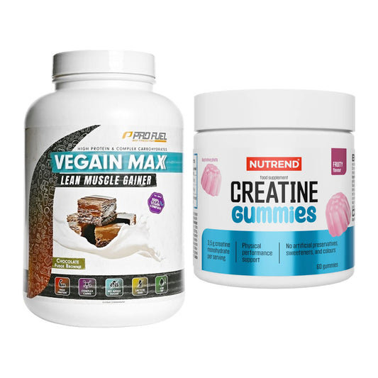 Masseaufbau-Set: ProFuel VEGAIN MAX Gainer + Nutrend Creatine Gummies – alle enthaltenen Artikel