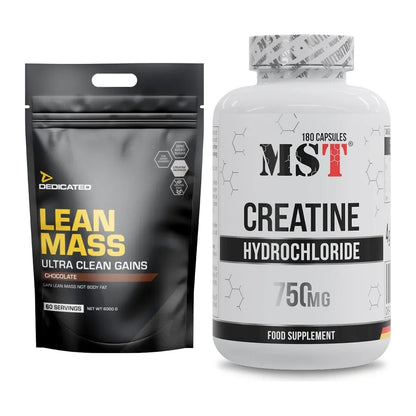 Masseaufbau-Set: Dedicated Lean Mass Gainer + MST Creatine HCL – alle enthaltenen Artikel