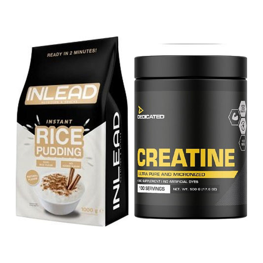 Masseaufbau-Set: INLEAD Instant Rice Pudding + Dedicated Creatine – alle enthaltenen Artikel