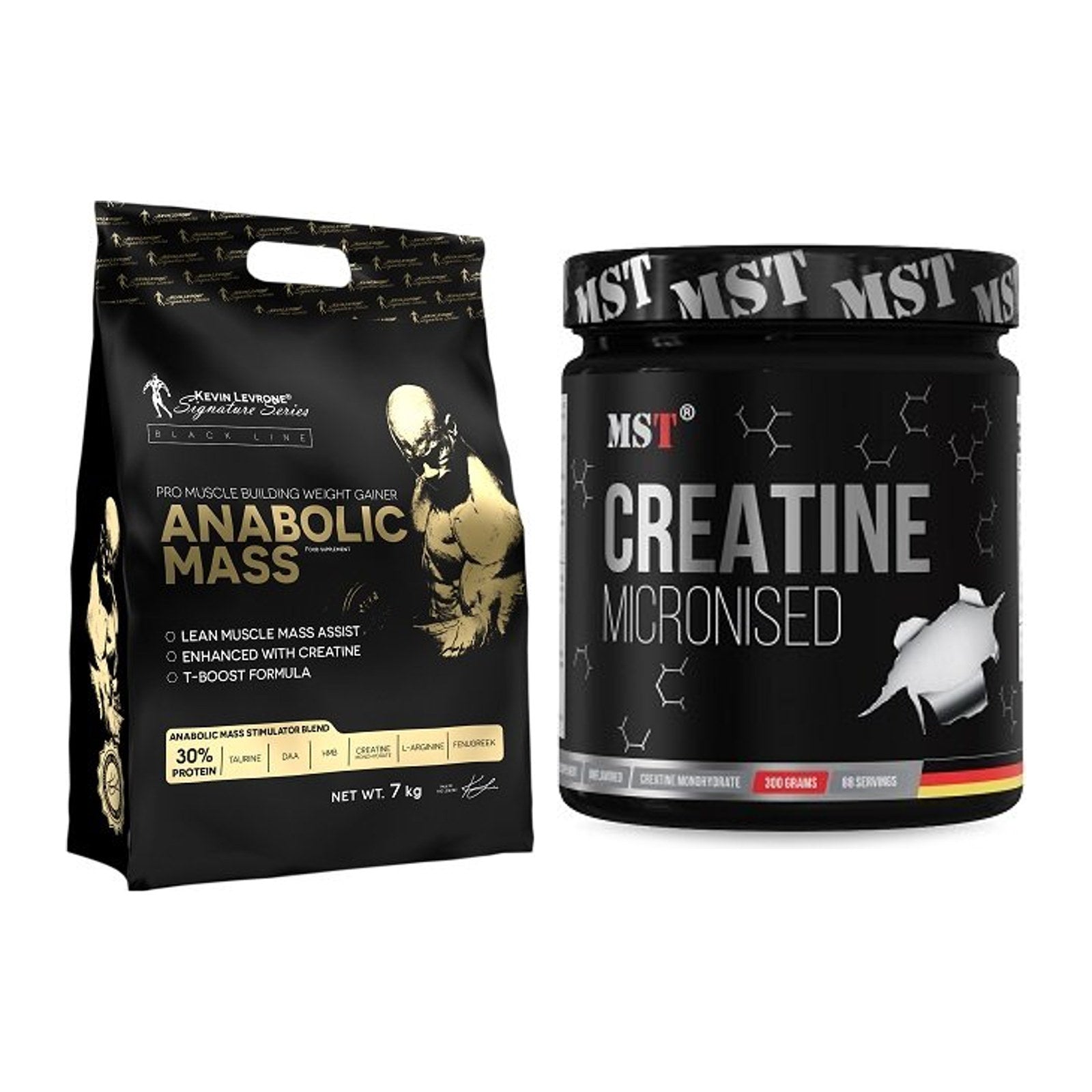 Masseaufbau-Set: Kevin Levrone Anabolic Mass + MST Creatin Monohydrate – alle enthaltenen Artikel