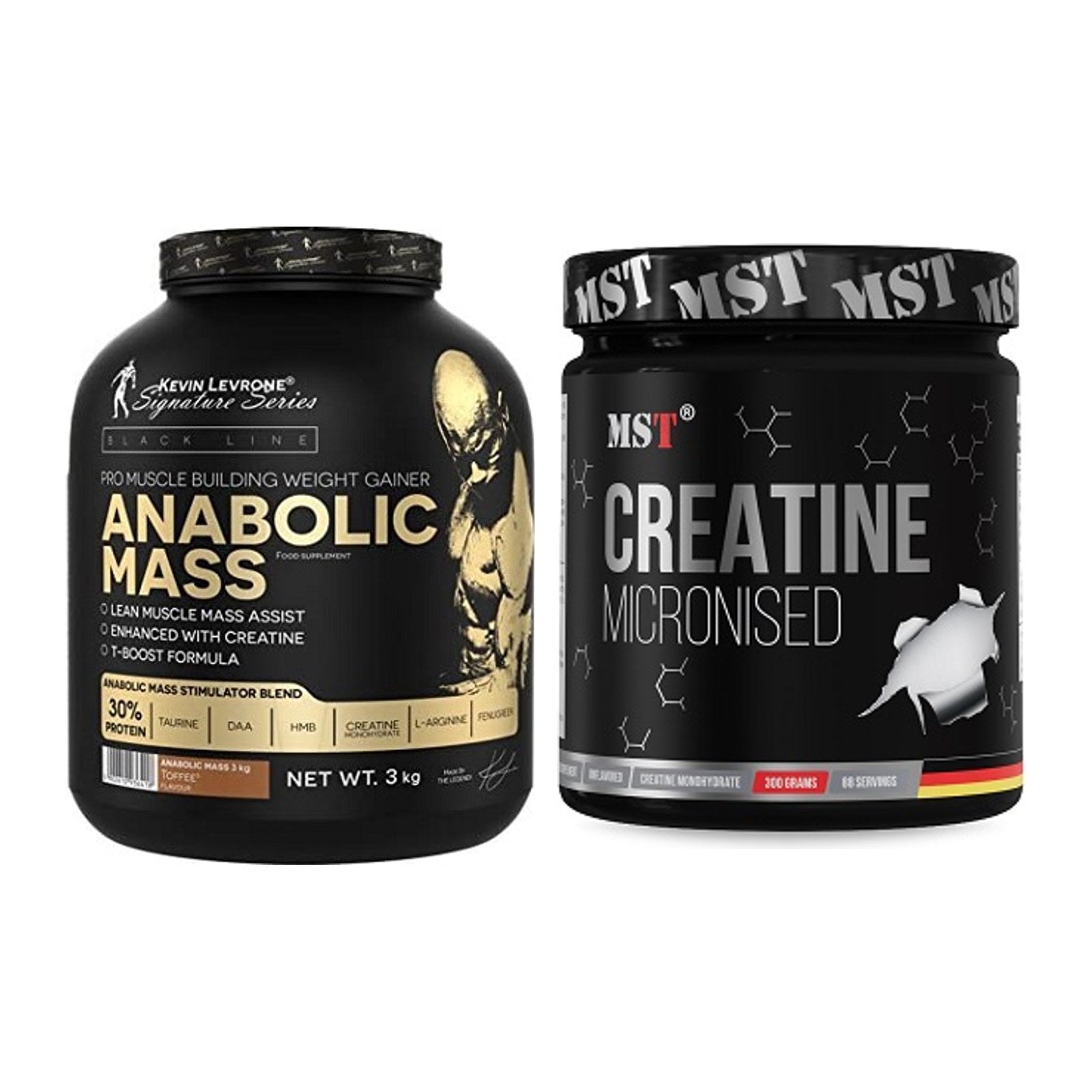 Masseaufbau-Set: Kevin Levrone Anabolic + MST Creatin Monohydrate – alle enthaltenen Artikel
